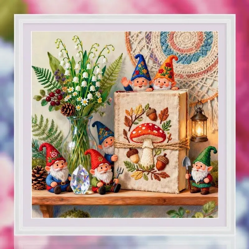 

Набор для вышивания крестиком 11CT 9CT, милый мультяшный рисунок, с принтом, полный комплект для вышивки крестиком, 50x50 см