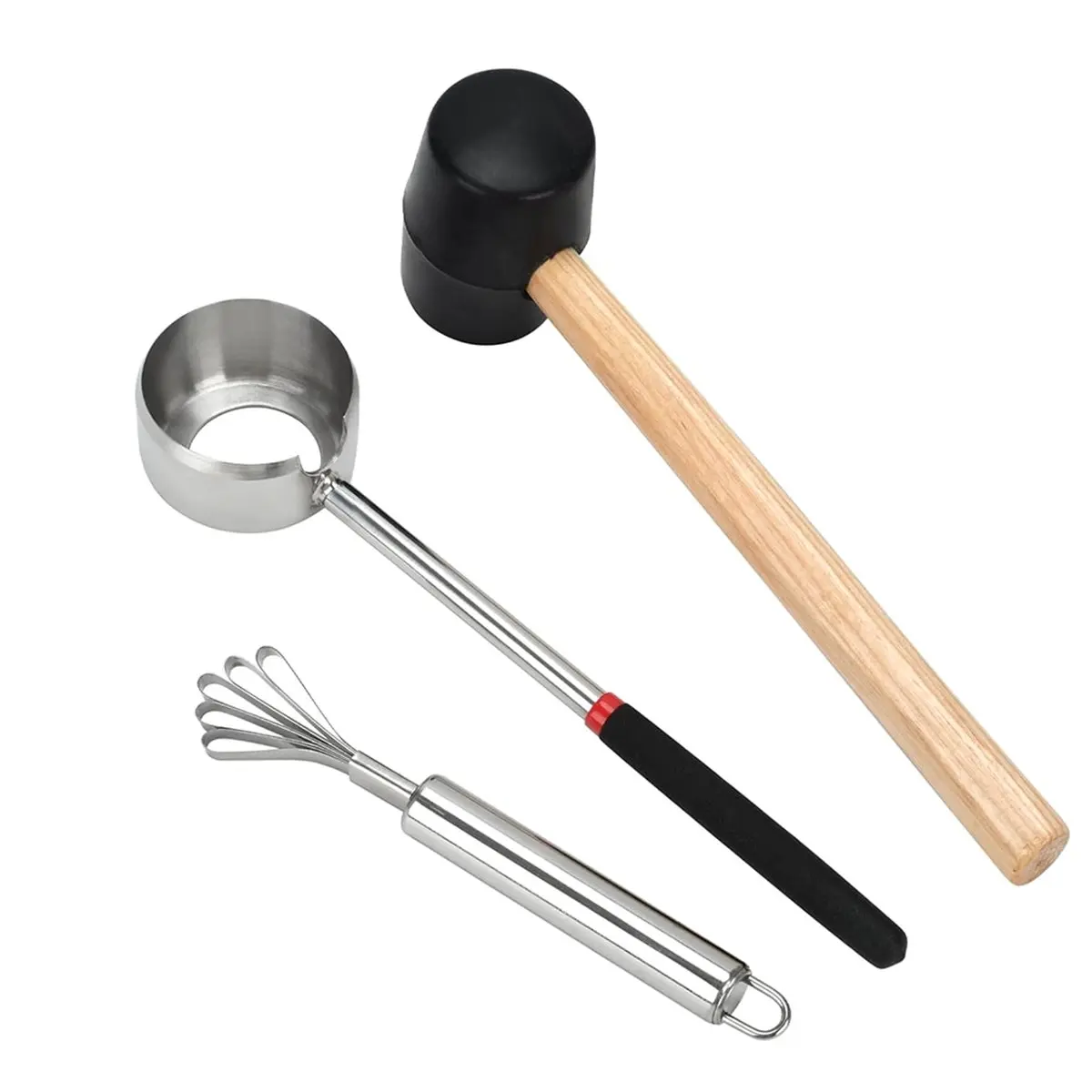 Choice Day Coconut Opener Tool Set,Food Grade Coconut Opener,Coconut Scraper for Kitchens,Picnics and Beach Vacations