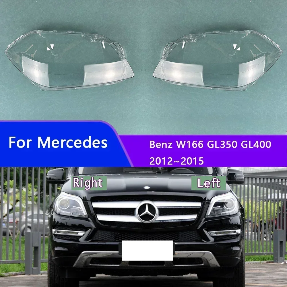 

For Mercedes-Benz W166 GL350 GL400 2012~2015 Headlight Cover Headlamp Shell Lens Lampshade Lampcover Replace Car Light Housing