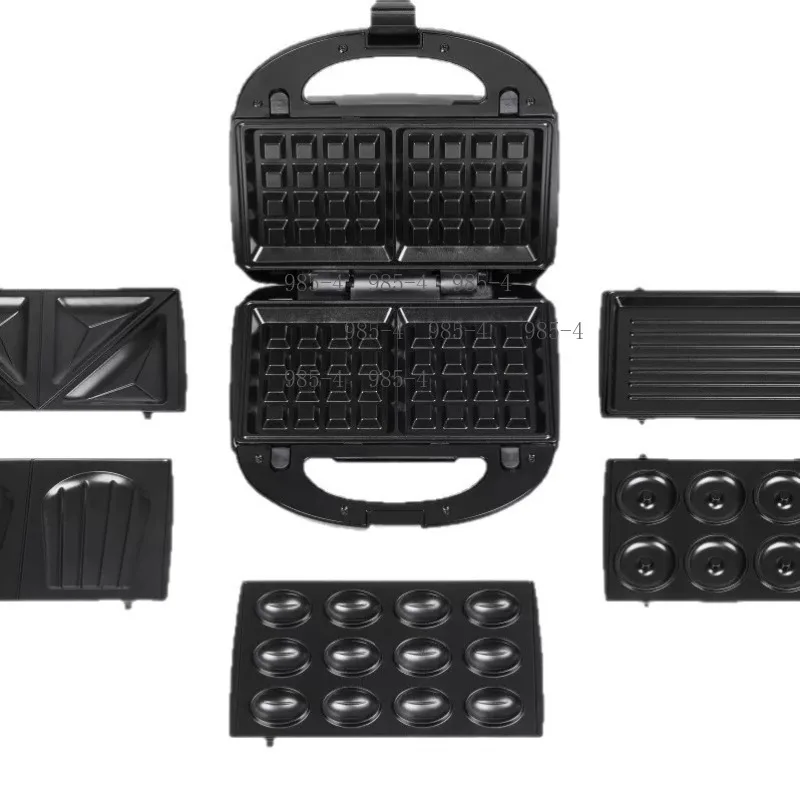 Multi Functional 6-in-1 Baking Machine Detachable Plate Sandwich Waffle Doughnut Maker