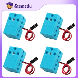 1/2/4 360° 4.8-6V Continuous Rotation Geekservo Motor 0.7KG Steering Gear Double Out Shaft High Torque Blue Compatible Legoeds