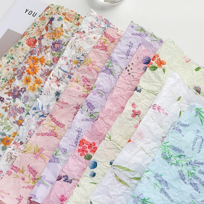 20sheet 50x70cm flower cute patern Paper Tissue papers flower bouquet gift package paper f birthday wedding valentines\'s day
