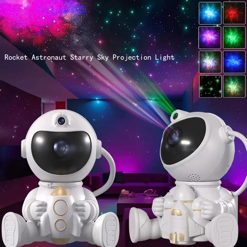 

Space Shuttle Rocket Astronaut Starry Sky Light Projection Light Atmosphere Astronaut Projection Night Light Bedroom Home