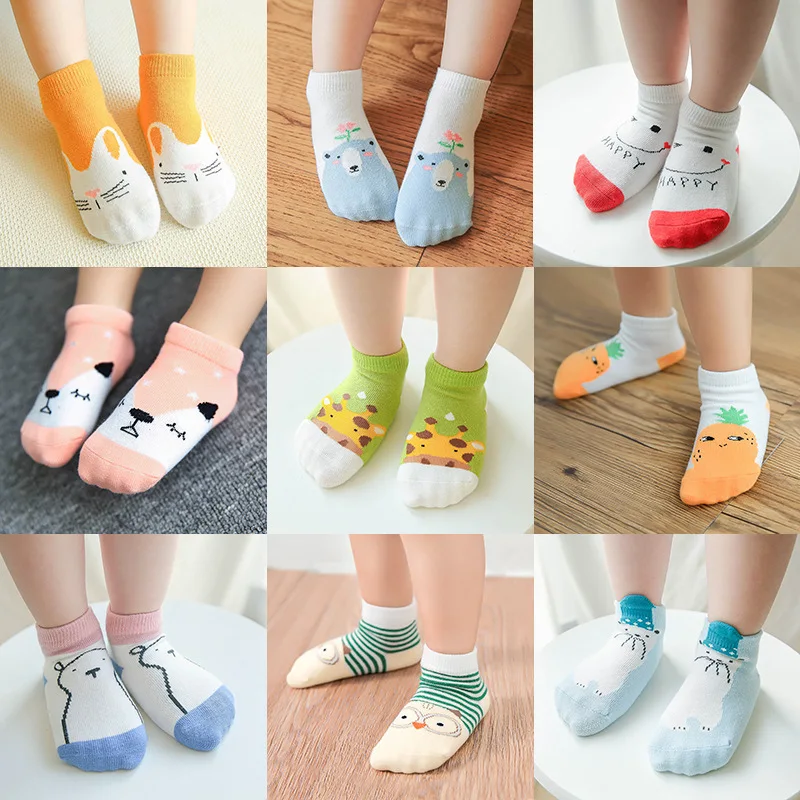 Chaussettes d'été à l'offre elles anti-dérapantes en caoutchouc pour bébé garçon et fille, accessoire de sol pour enfant en bas âge, 6 paires par lot