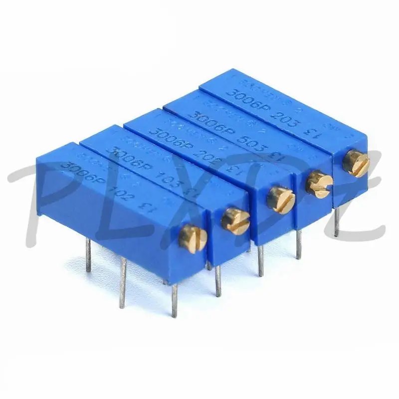 5PCS 3006P Precision Multi-Turn Adjustable Potentiometer 1K 2K 5K 10K 20K 50K 100K 200K 500K -1-103 102 202 502  203 104 105 ohm