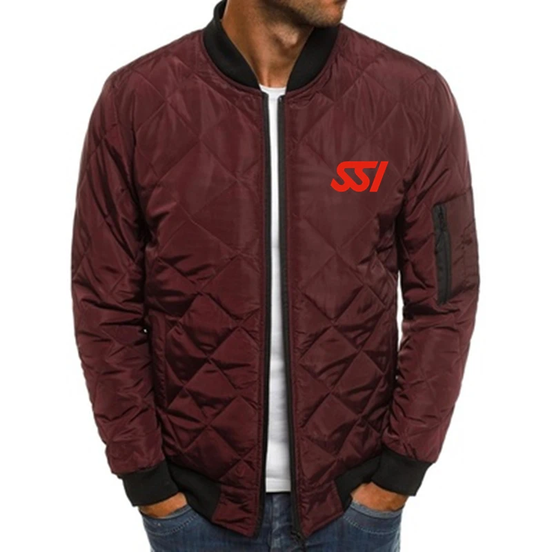 2021 Scuba Scholen Internationale Ssi Logo Print Aanpasbare Logo Mannen Winter Thicken Warm Rits Jas Veelgeprezen