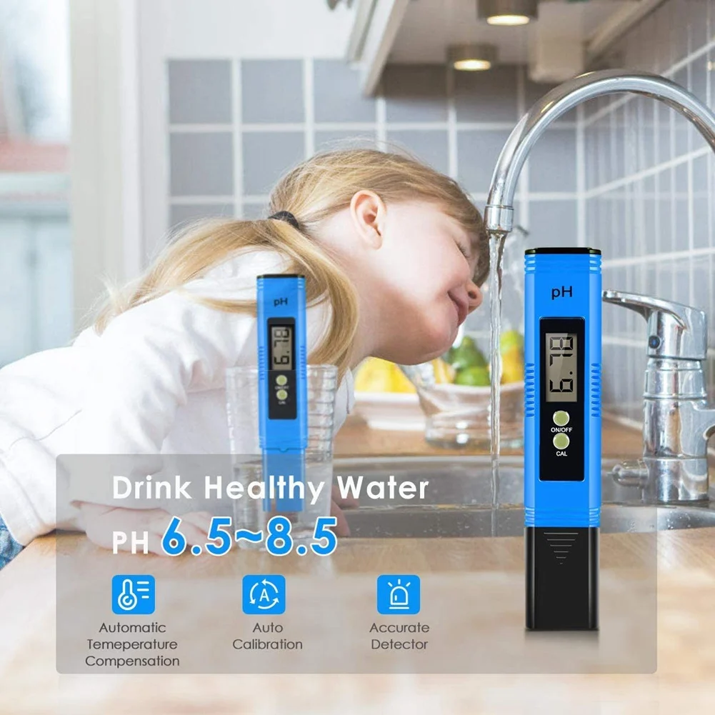 A010 PH Meter Portable Ph Tester For Water, 0-14 PH Testing Range PH Pen, Water Testing Kits For Drinking Water