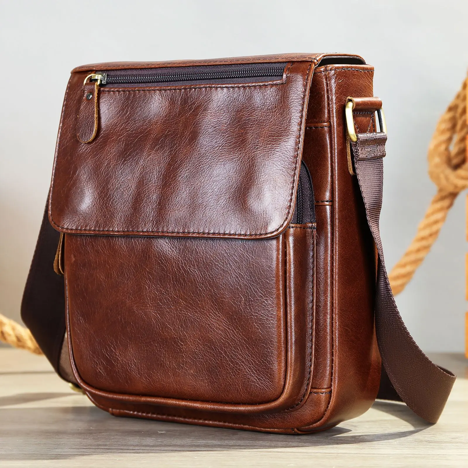 

Casual Men's Genuine Leather Bag Crossbody Bags for Men Messenger Bag Men Leather Men's Shoulder Bags Male man Handbags