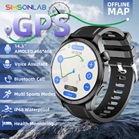 New Military Smartwatch GPS Offline Map HD AMOLED Screen Voice Assistant Waterproof Health Monitor BT Call Outdoor Sports Watch