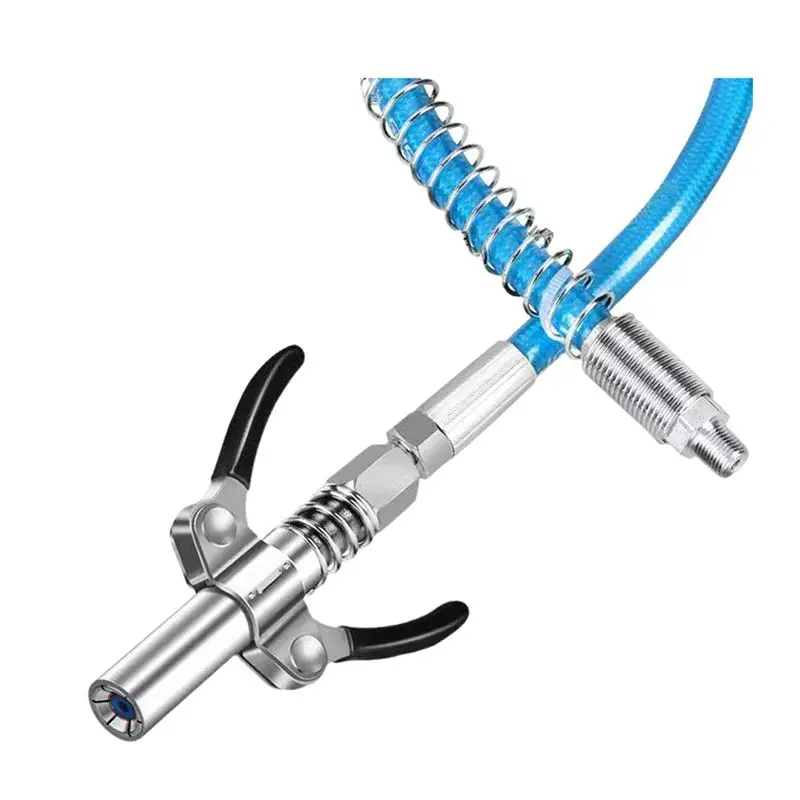 

SEWS-Grease Nipple Coupler High-Pressure Not Leak Metal Grip Style Locking Clamp Type Quick Release Coupler With 30Cm Hose