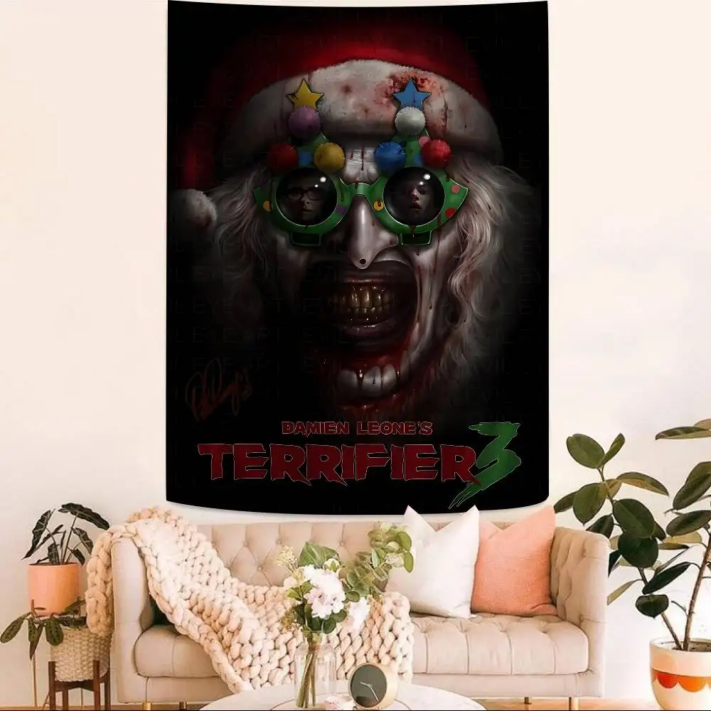 Horror Movie T-Terrifiers Printed Large Wall Tapestry Cheap Hippie Wall Hanging Bohemian Wall Tapestries Mandala INS Home Decor