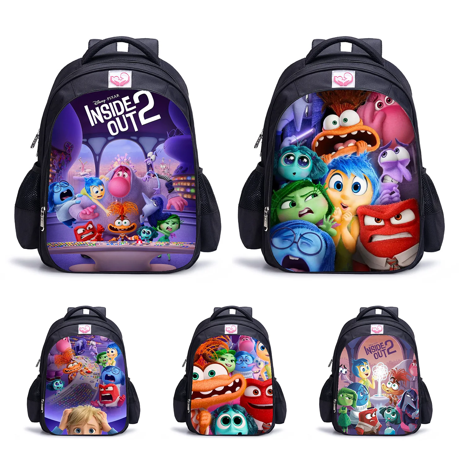 

16 Inch Inside Out Cartoon Boy Girl Teenager Schoolbag Large Capacity Backpack Fashion College Student Rucksack Mochila