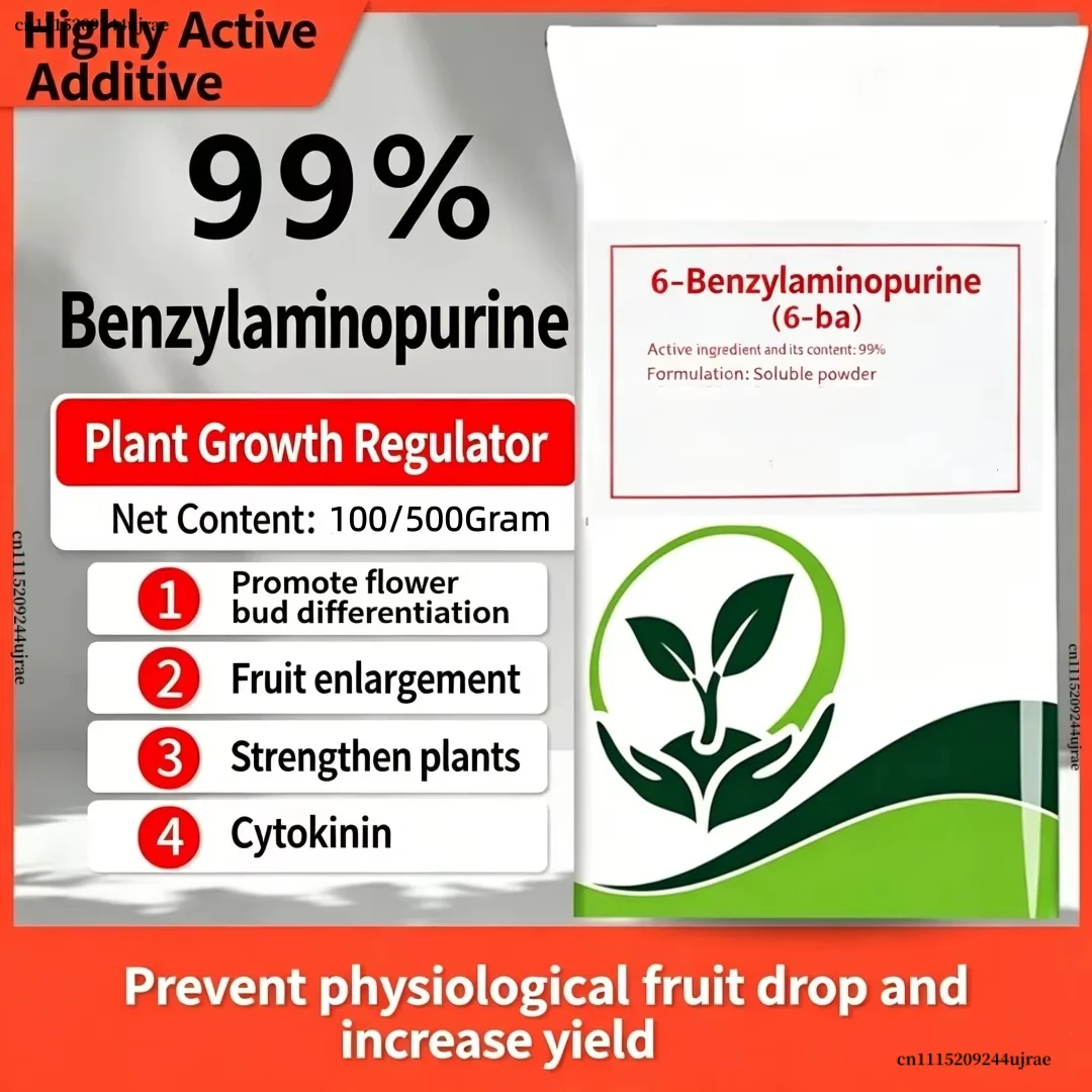Ornamental Flower Growth Regulator: 6-BA 6-Benzylaminopurine Cytokinin Powder, Promote Germination & Branching