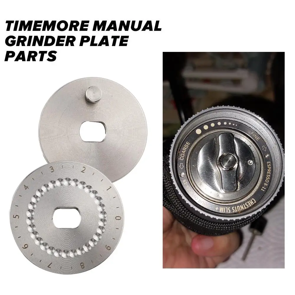 1pcs Timemore Manual Grinder Plate Parts For Chestnut C/c2/c3/c3s /slim/nano/G1 30clicks Per Circle DIY Parts G6X4