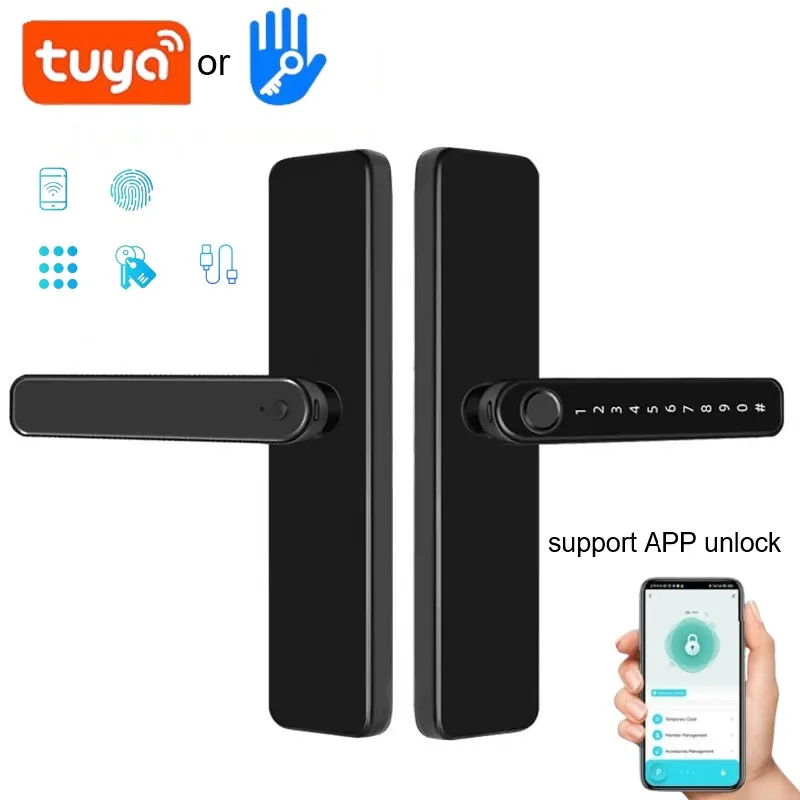 

Biometric Fingerprint Door Lock Intelligent Electronic Password Lock for Indoor Wooden Door APP Remote Unlock Anti-theft Locks