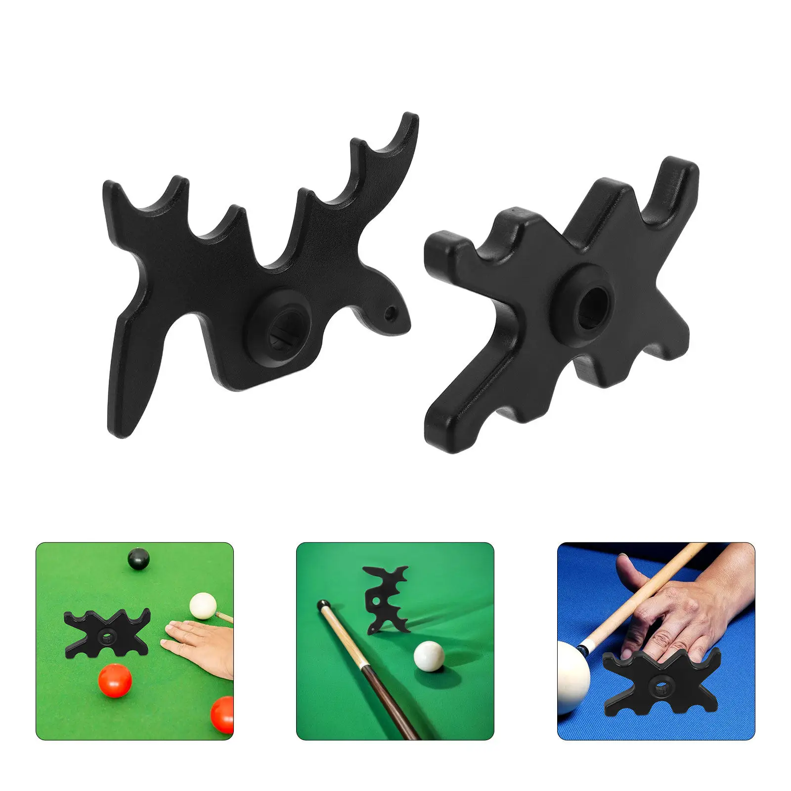 

8Pcs Plastic Billiard Bridge Heads Black Slip-on Portable Pool Cue Rest Rack 13Mm Game Room Accessory Billiard Cue Accessories