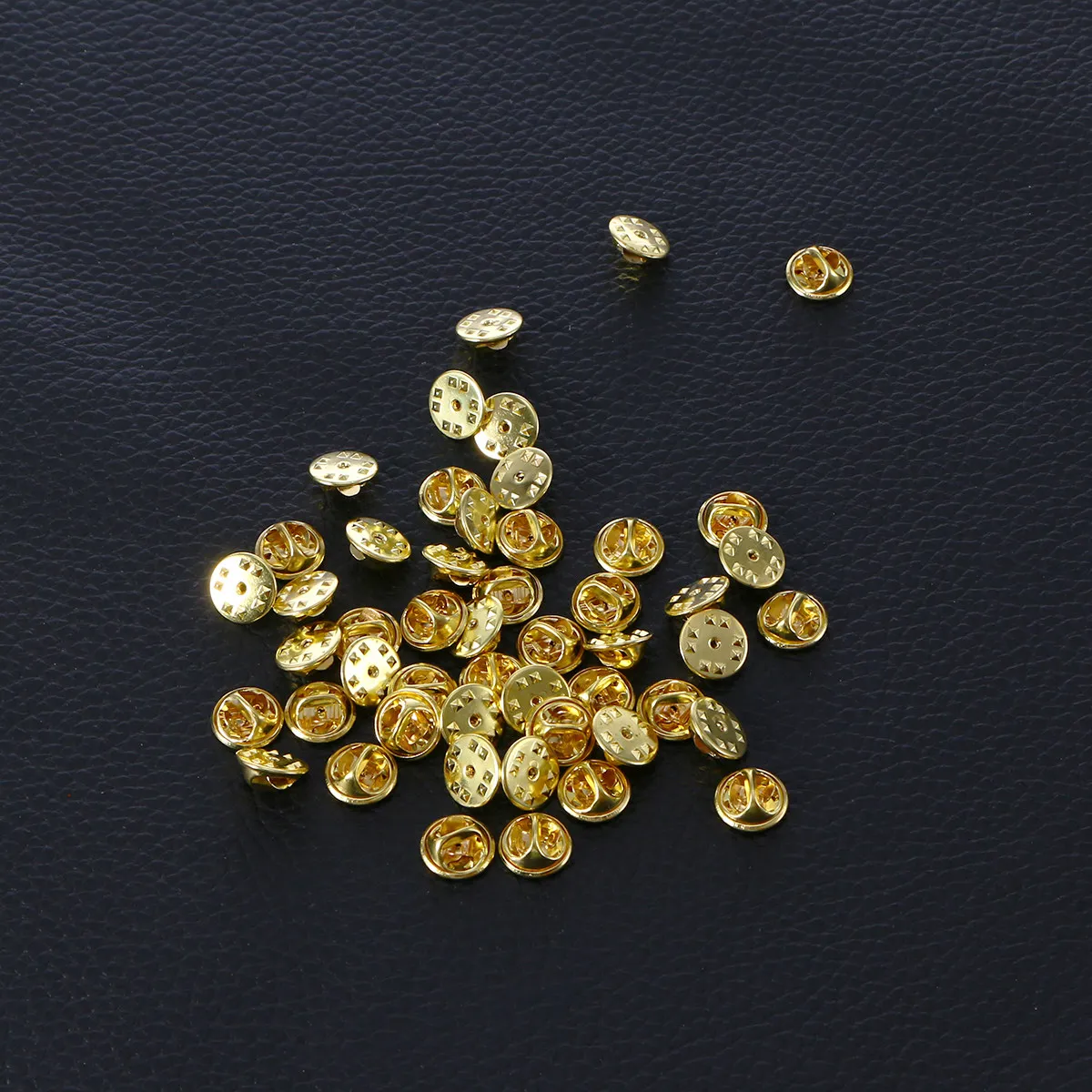50Pcs Metal Butterfly Clutch Backs for Lapel Pins Tie Tacks Citation Bars Service Badges Jewelry Gold Brass Replacement