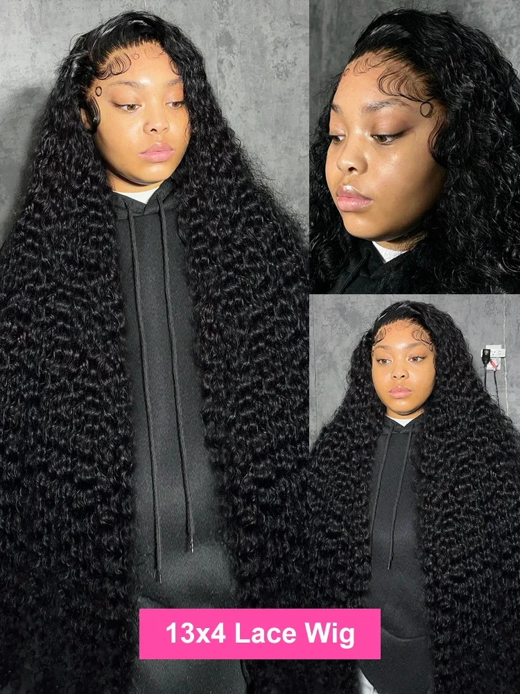 Luvkiss 30 40 بوصة موجة عميقة 13x6 13x4 Hd الدانتيل الجبهة باروكة من شعر طبيعي 250 كثافة المياه مجعد الدانتيل الجبهة خصلات الشعر المستعار الإنسان للنساء