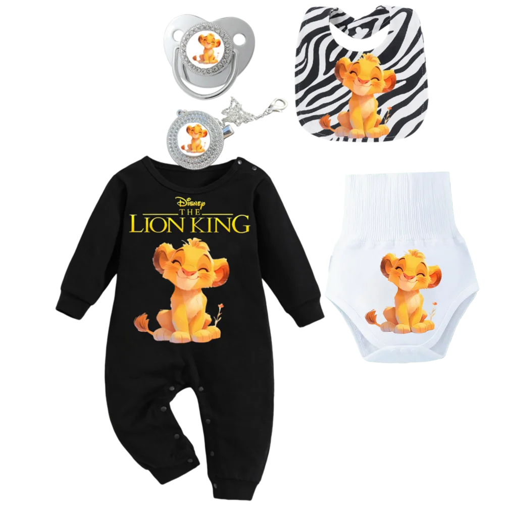 

Комплект детской одежды, черный комбинезон, леггинсы для новорожденных, детская цепочка для соски, держатель для соски, осенний незаменимый комплект для новорожденных