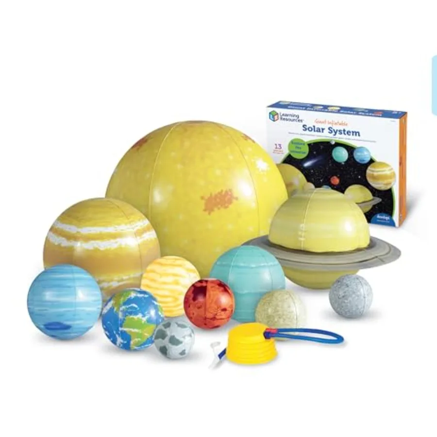 Kit de proyecto STEM para el aula: modelo inflable del sistema solar con globo de constelaciones, material de vinilo duradero, multicolor, ligero