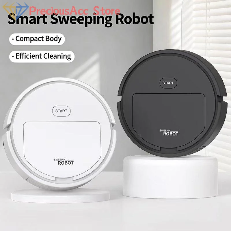 Robot Vacuum Cleaner Smart Automatic Floor Sweeper Wet Dry Cleaning Machine with Charging Base for Home Carpet Tile