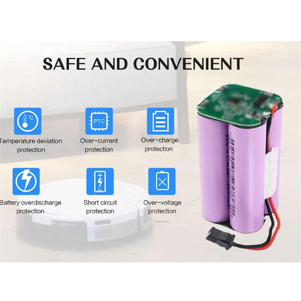 14.4V 2600mAh Battery for Ecovacs Deebot N79S 500 N79 DN622 Eufy RoboVac 11S 30