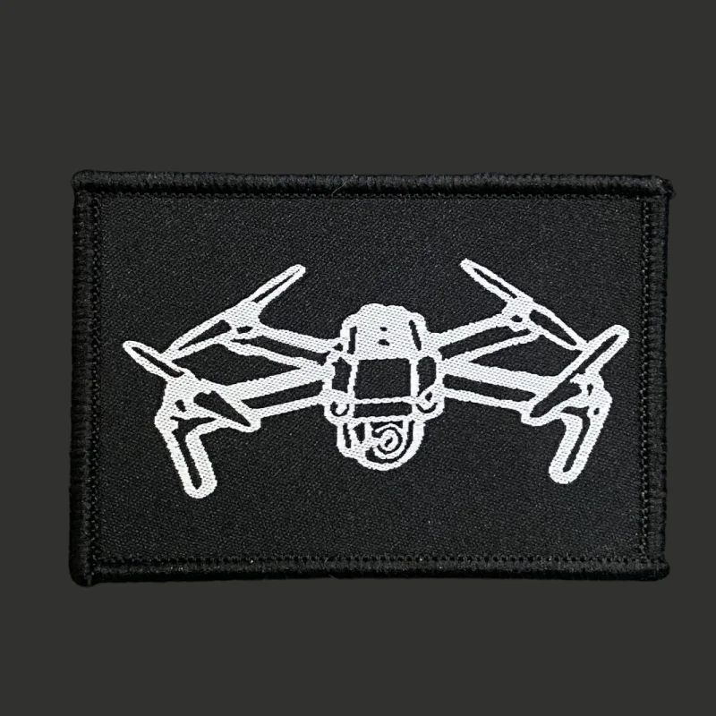 Drone UAV Patch Military Tactical Morale Badge Print Hook and Loop Backpack Clothing Decorative Accessory Sticker Armband