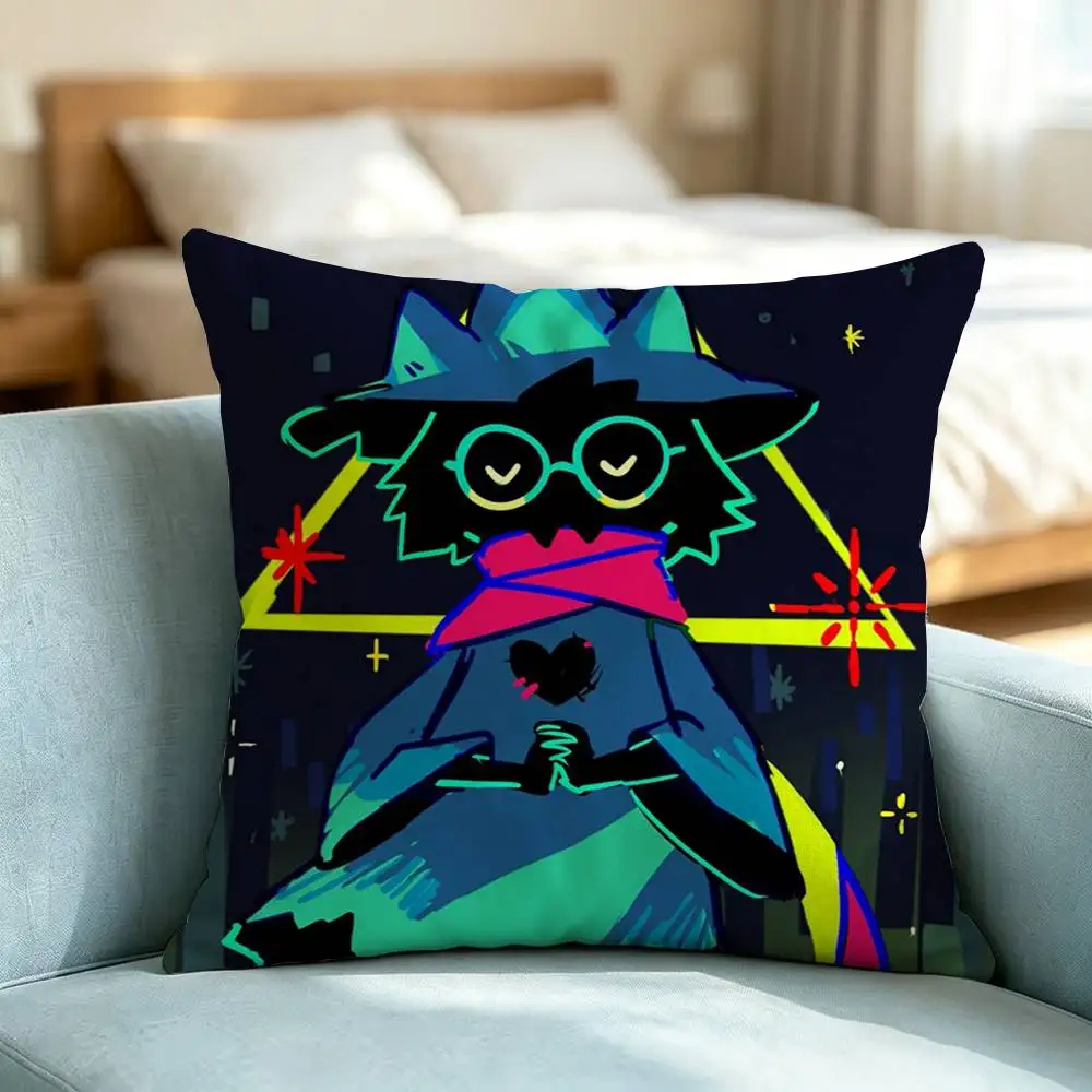 D-Deltarune Kris G-Game Square Double-Sided printed Pillow Case Bedroom Bedside Pillow Sofa Cushion Cover Gift