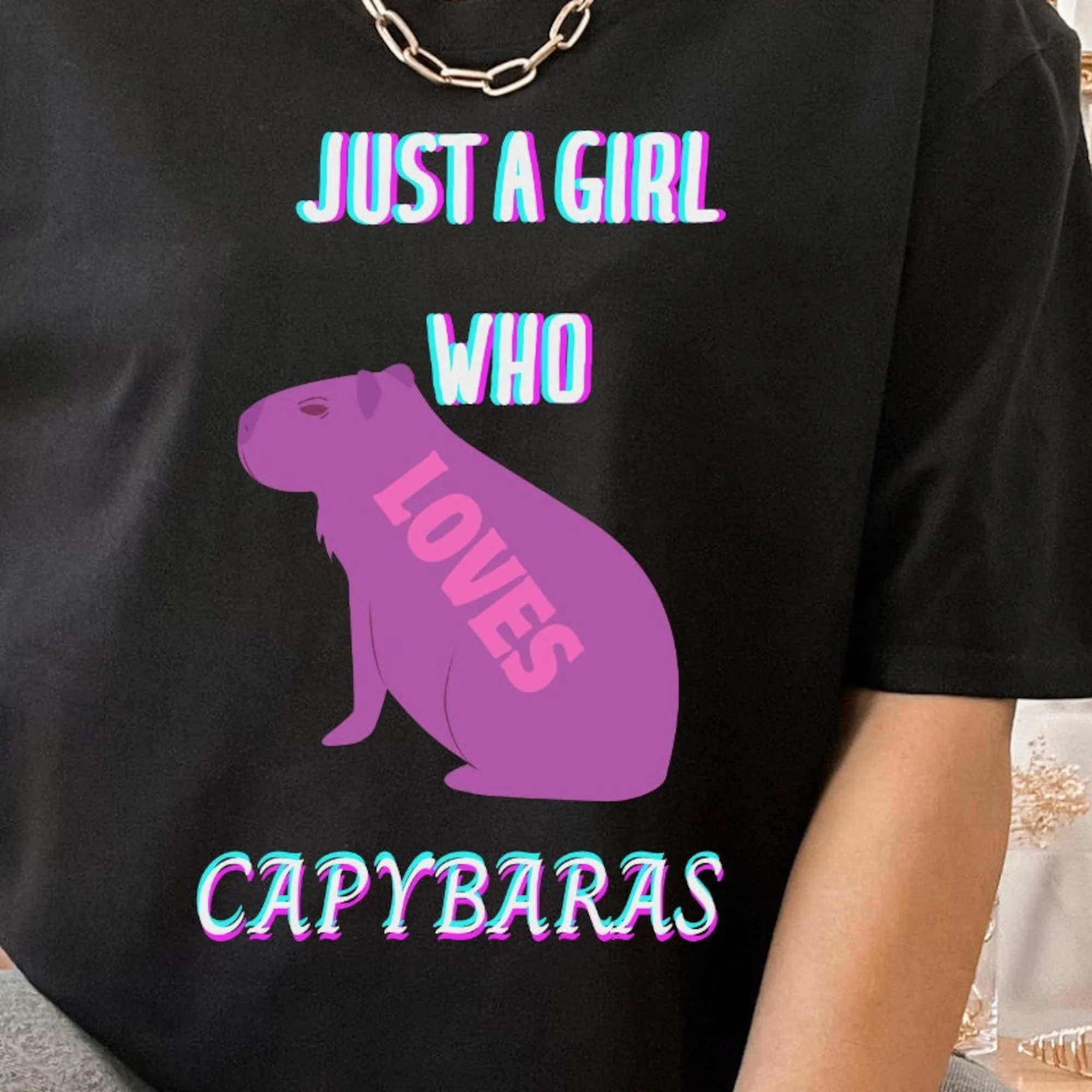 Unique Capybara Lover Shirt T Gift For Women Tee Friend