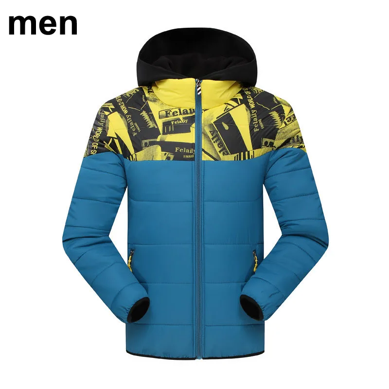 Winter Jacket Men 2019 New Quilted Men Jacket Hooded Cotton Padded Coat Warm Parka Stand Collar Long Sleeve Outwear