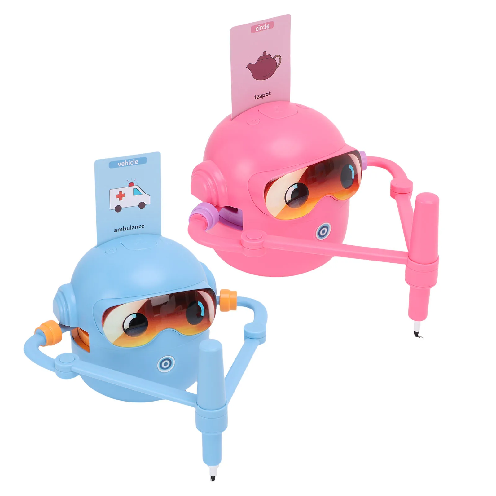 

Drawing Learning Robot Smart Automatic Drawing Robot Toy Fun Music Educational Drawing Machine with 100 Cards 14 Colorful Pens