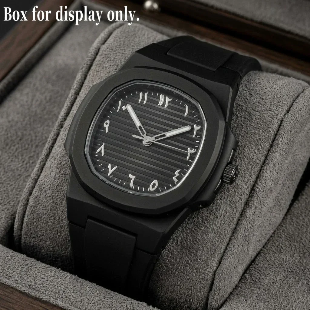 Men's Octagonal Arabian Watch, Integrated Sports Styling Strap, Sports and Leisure Daily Watch