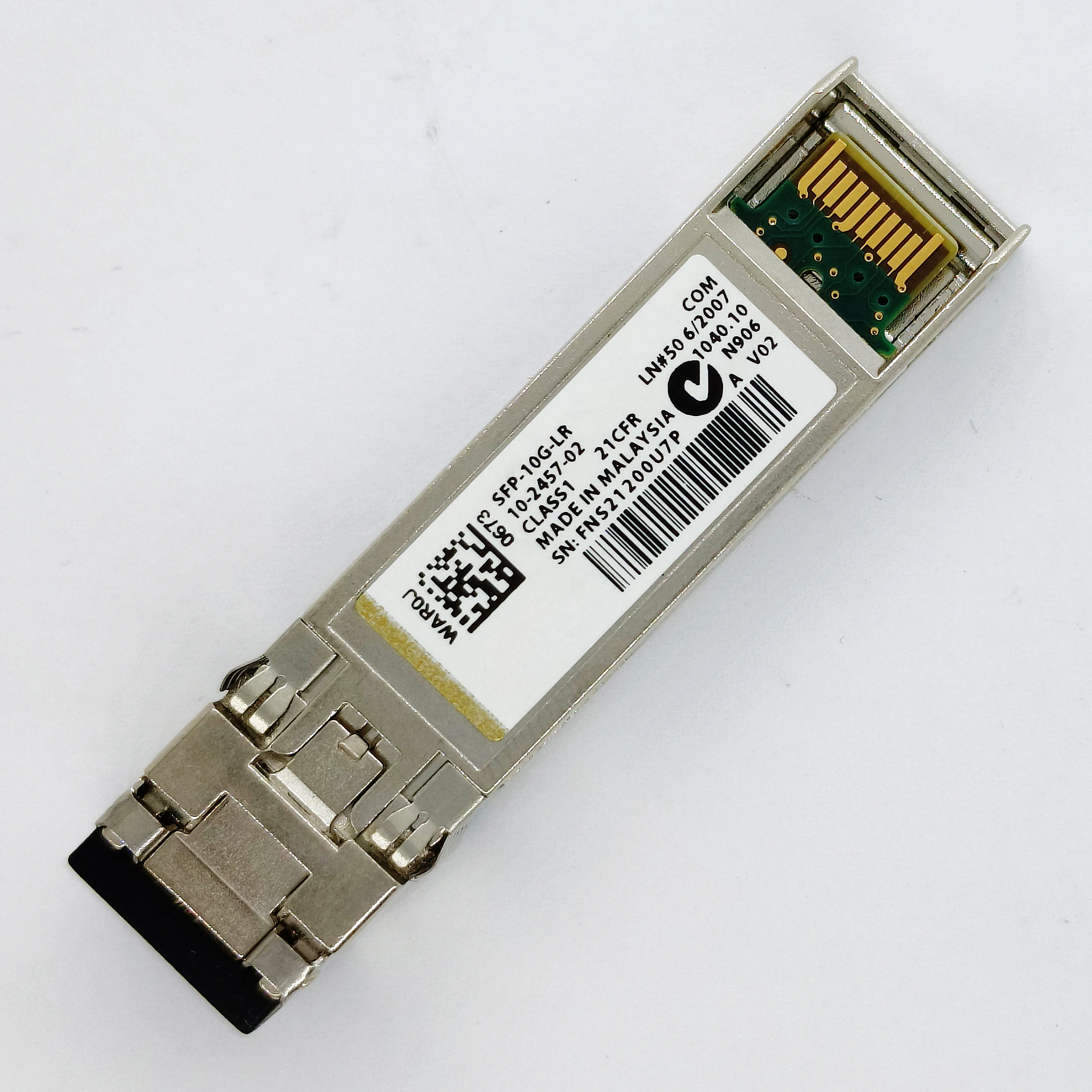 

Подлинный для Cisco SFP-10G-LR 10-2457-02 COUIA75CAA 10G SMF 1310nm 10KM SFP + дуплексный оптический модуль приемопередатчика LC