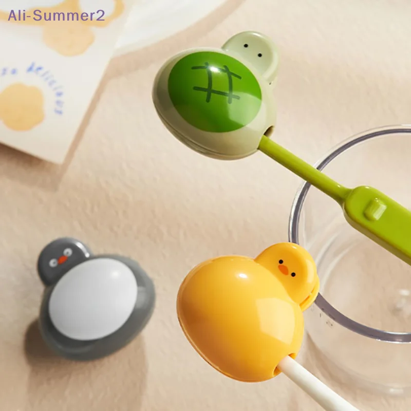 {Summer2} Cartoon Toothbrush Head Cover Dustproof Toothbrush Protective Cap Portable Plastic Clip For Household Travel Bathroom