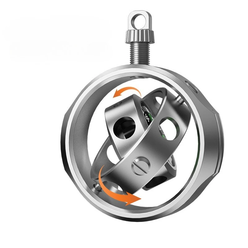 New Compass Fidget Spinner 3D Rotation Decompression Aluminum Alloy Hand Spinner Outdoor EDC Adult Fidget Toys