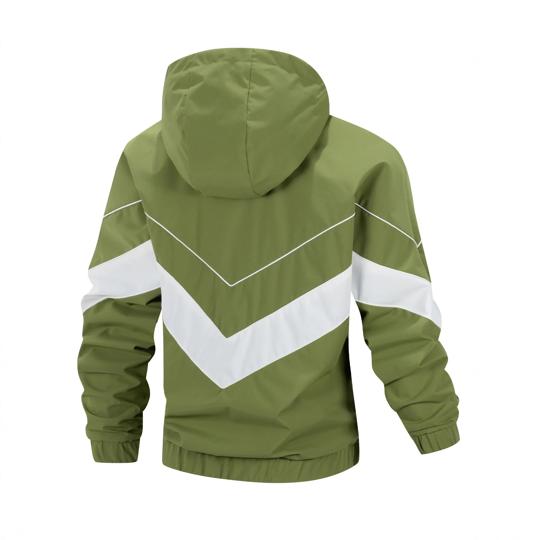 Autumn Men Coat Loose Contrast Color Patchwork Causal Male Jacket Long Sleeve Breathable Outdoor Sport Man Hooded Outerwear