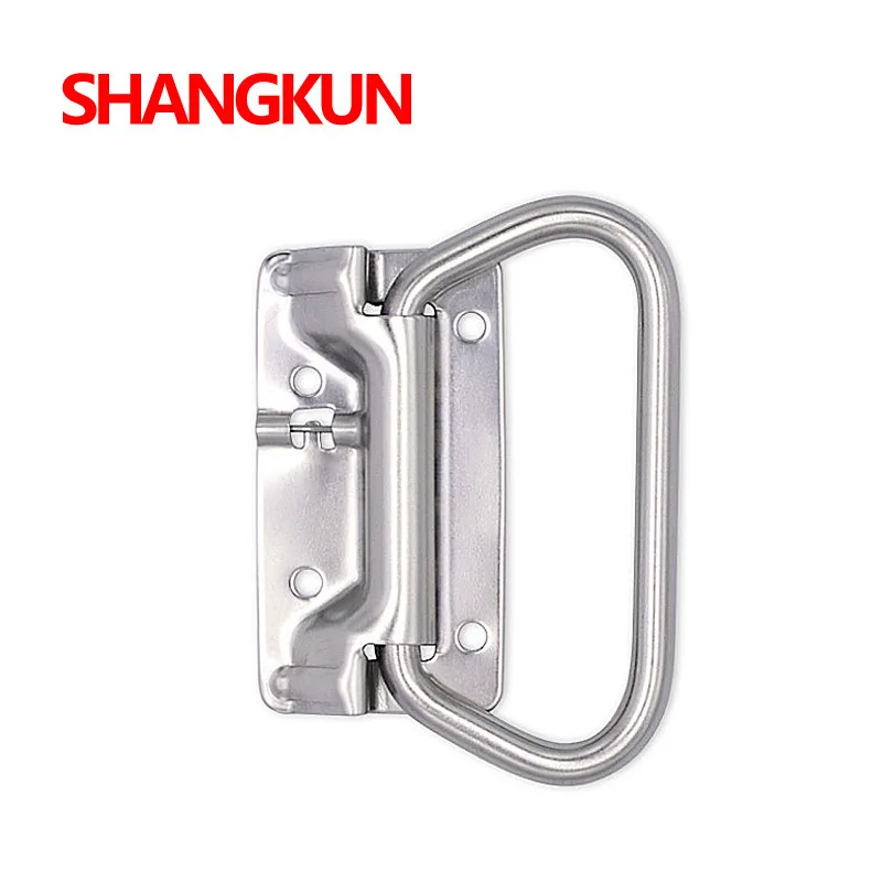 SK4-022-2S industrial stainless steel handle toolbox handle small container spring folding handle