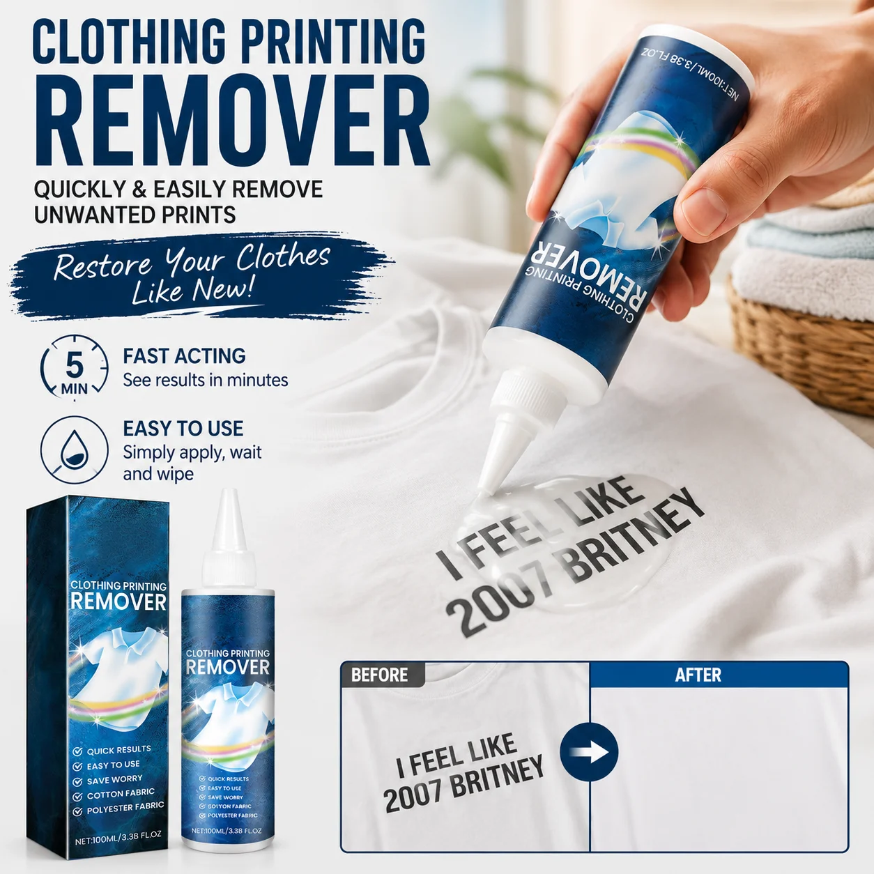 1-10 Bottle Household Clothing Printing Quick Remover Heat Transfer Powerful Residues Removal Liquid Cleanser