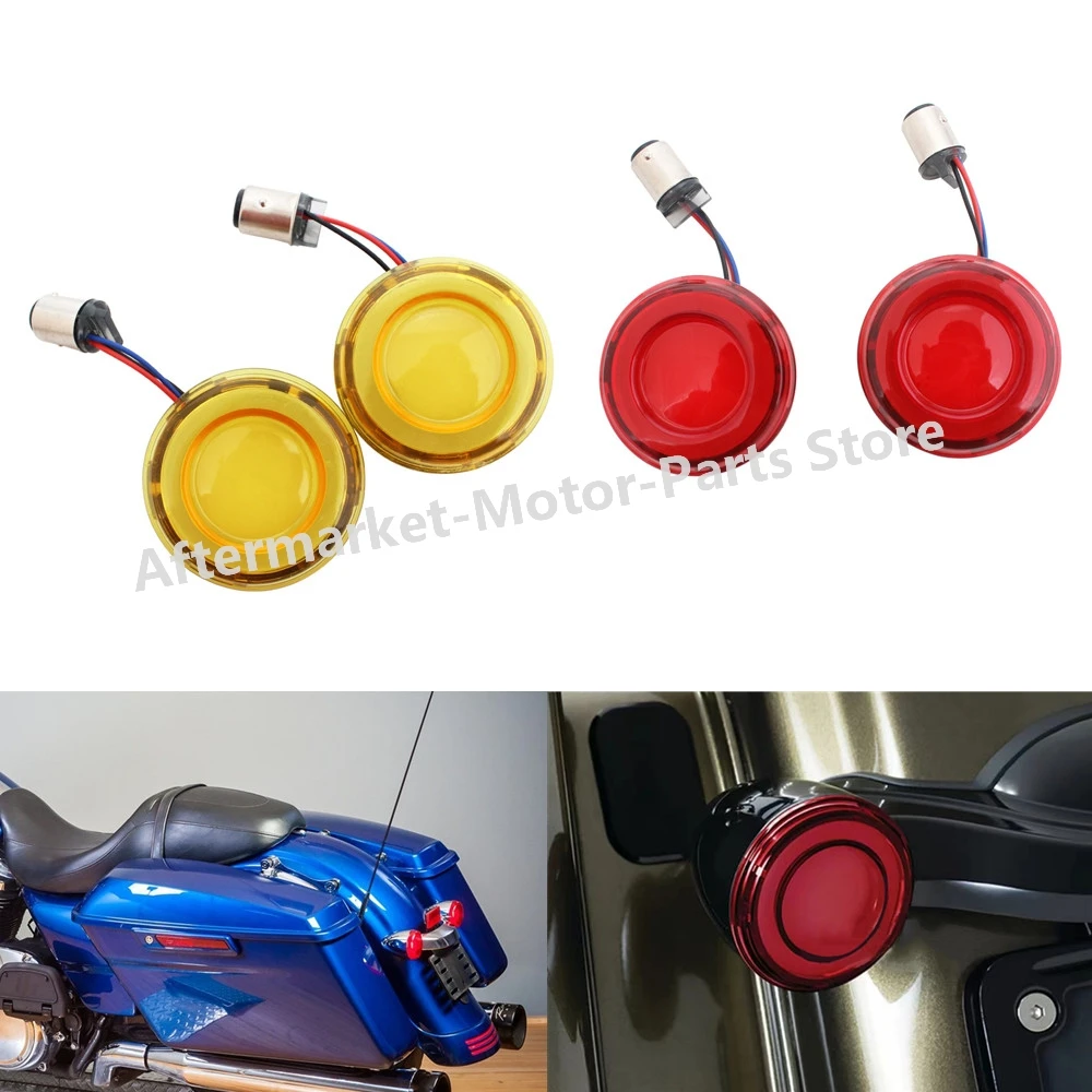 Motorcycle Turn Signal Inserts Conversion LED Panel Light 1157 Bullet Style For Harley Sportster Touring Dyna Softail Fatboy