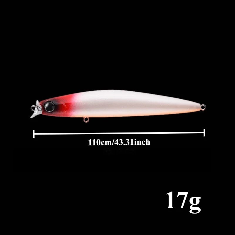BILLINGS 1pcs Floating Artificial Lure with Realistic Eyes 11cm/17g Minnow Lure for Black Bass and Blackhead Fishing Accessories
