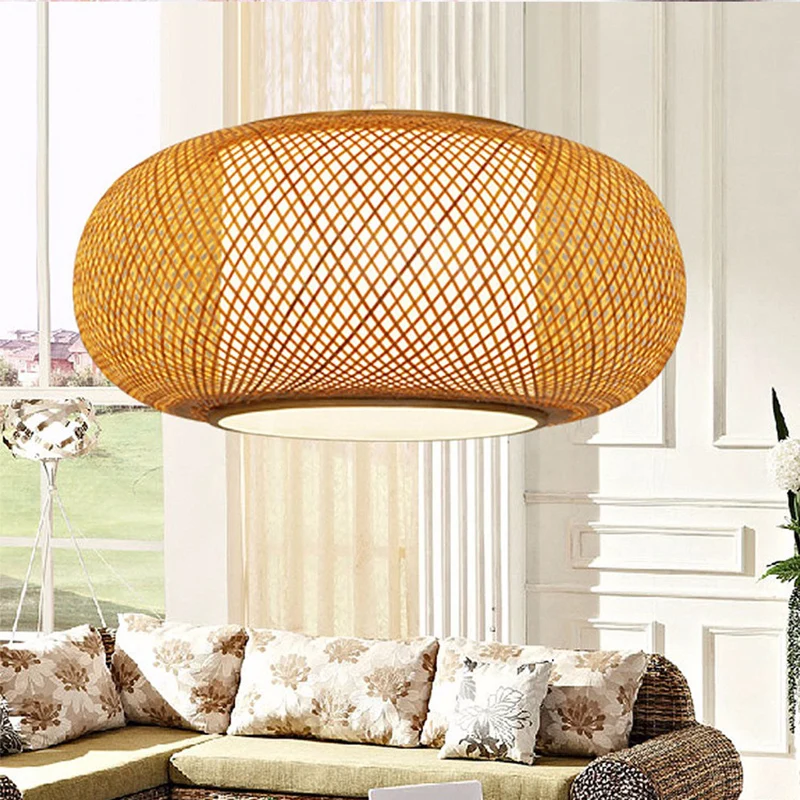 

Classic Chinese ART Decorative Pendant Light Bamboo&PVC Lampshade Droplight For Cafe Teahouse LED Retro Lamp 110V 220V