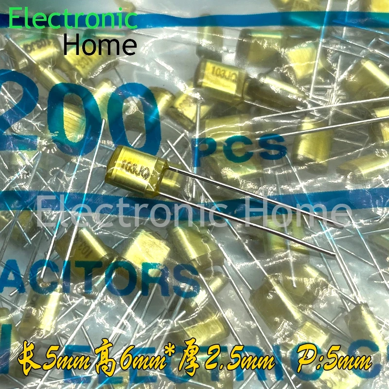 50 шт./лот японский NIS Nissin CBB 103 10nf 0,01 мкФ 100 В 63 В пленочный конденсатор NISSEI P = 5 мм