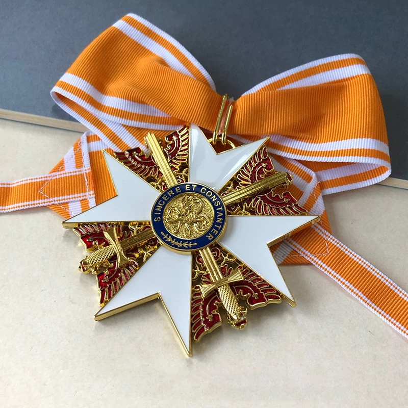 A Replica Of The German Emblem With A Three-layer Structure Of The Prussian Cross Red Eagle Medal