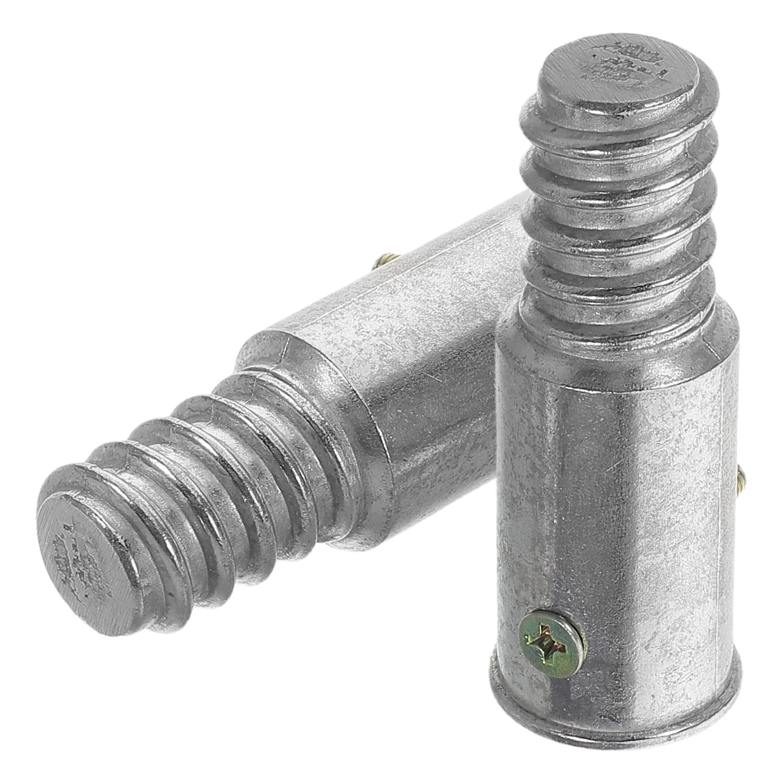 

1Set Aluminum Alloy Threaded Tips American Style for Push Broom Handle Repair Extension Poles Replacement Silver 19mm