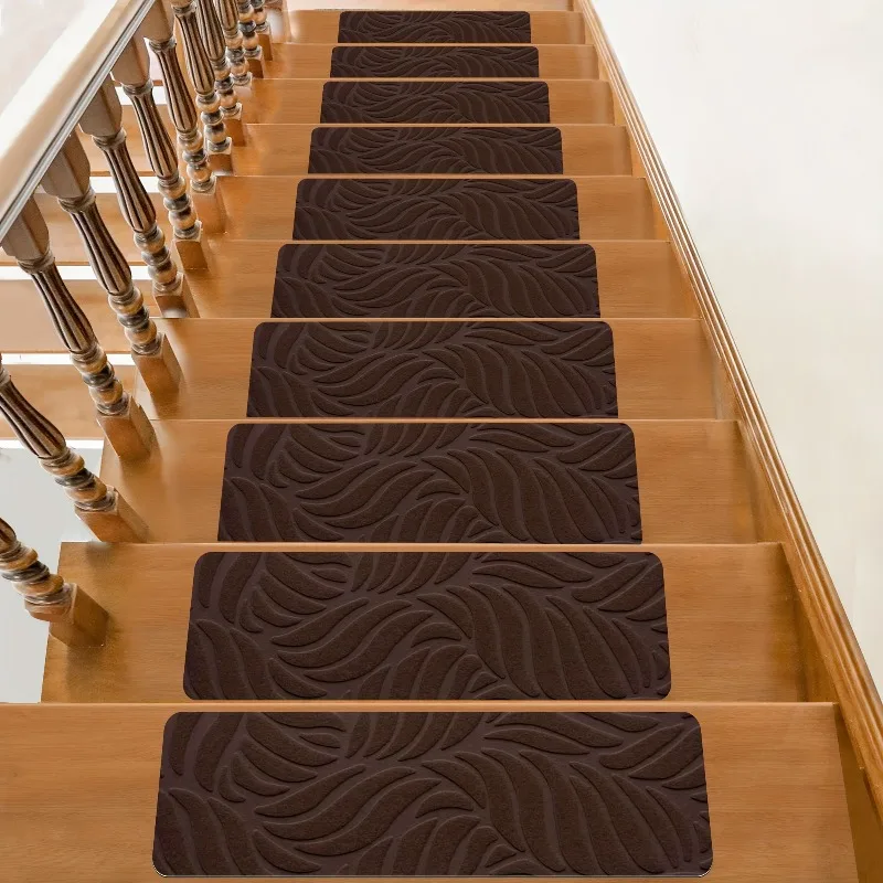 7/15pc Anti-Slip Carpet Stair Mats 55*19cm Indoor Stair Tread Safety Mats for Pet and Elderly Self-adhesive Stair Protection Mat view 2