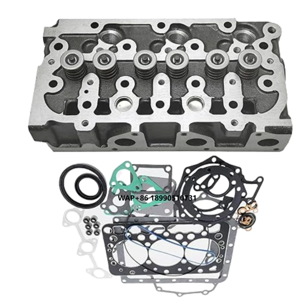

Excavator Accessories Cylinder Head 1G969-03040 1G008-03040 with Full Head Gasket Kit for Kubota D782 Engine Spare Parts