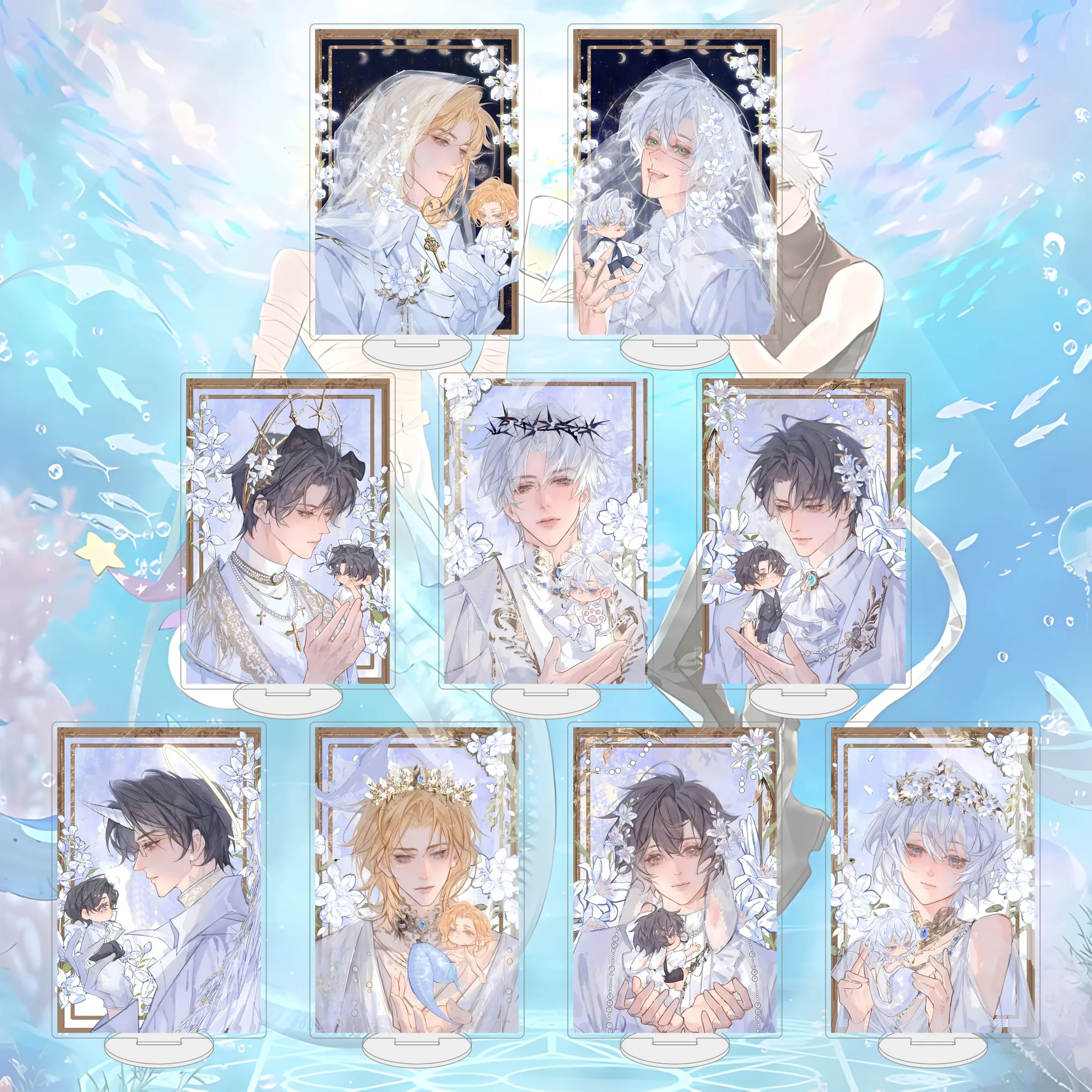 

Comics The Falling Merman,Comic peripheral products,15cm Acrylic Stand,Alpha,Omega,Acrylic Keychain,Decor Ornament