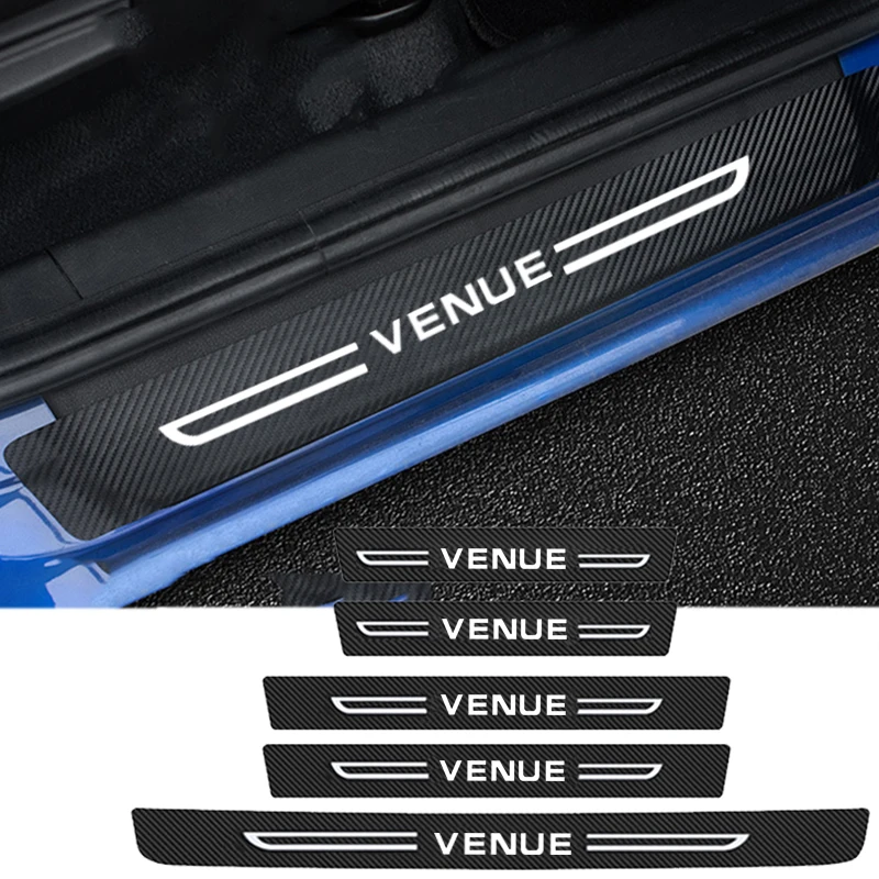 Car Front Rear Trunk Sill Anti Scratch Stickers Protective Film for Hyundai VENUE Badge Door Threshold Tape Decals Accessories