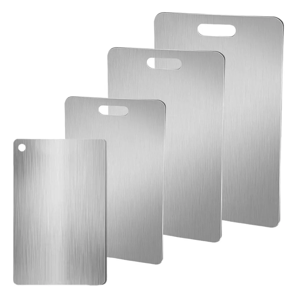 Titanium Cutting Boards for Kitchen, Stainless Steel Cutting Board, 304 Stainless Steel Double-Sided Food Grade Cutting Board