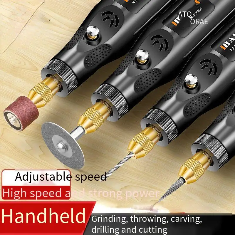 Electric Mill Small Handheld Grinder Polishing Artifact Electric Carving Tool Jade Wood Carving Small Electric Drill Hand Mill